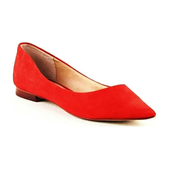 Aqua Women's Abel Red Suede Point Toe Flats Size 8.5 M (MSRP $79) - Picture 1 of 10